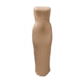 thumbnail image 4 of Yuemengxuan Women Fashionable Close-fitting Dress, Solid Color Boat Neck Sleeveless Skirt, 4 of 6