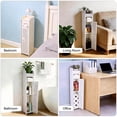 thumbnail image 6 of Small Bathroom Storage Cabinet, Freestanding Toilet Paper Storage with Door and Shelves, Corner Floor Cabinet, Bathroom Organizers and Storage for Small Spaces, White, 6 of 6