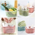 thumbnail image 5 of 3pcs Caddio de ducha portátil Tote Baskd de almacenamiento de plástico Canasta con suministros de baño de asa, 5 of 5