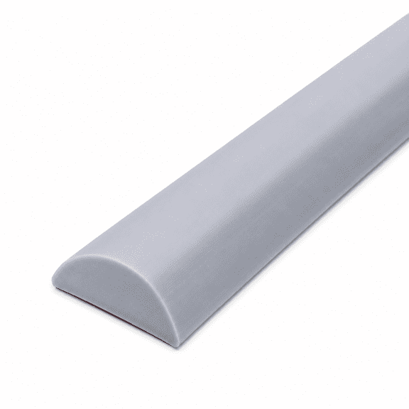 Flexible Silicone Water Barrier Strip for Shower Threshold and Bathroom Floor - Self-Adhesive Waterproof Guard for Wet and Dry Separation, Smooth Slope Deflector - White