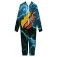thumbnail image 3 of Prestonplayz Unisex Onesie Pajamas Zipper Jumpsuit Hooded One Piece Sleepwear for Family Mens Womens, 3 of 8