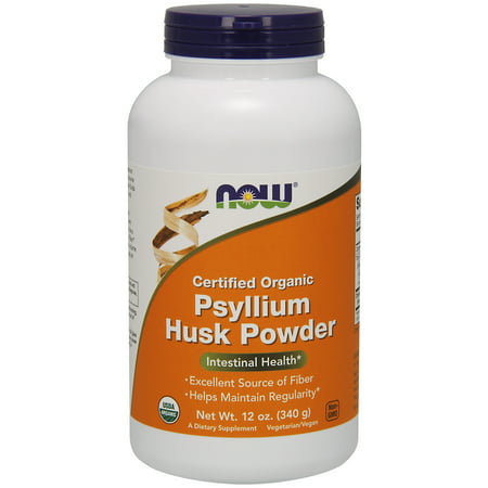 Psyllium Husk Powder (Organic) - 12 oz (340 Grams) by NOW