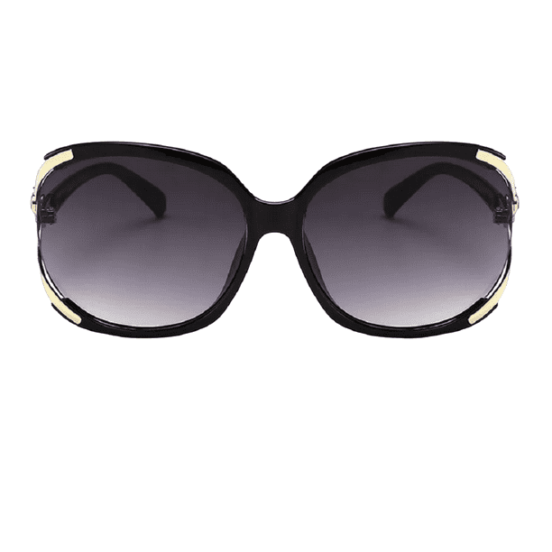 Gafas De Sol con Borde Floreado Para Mujer Negro con Dorado Lab.G Lentes de Sol Walmart en linea