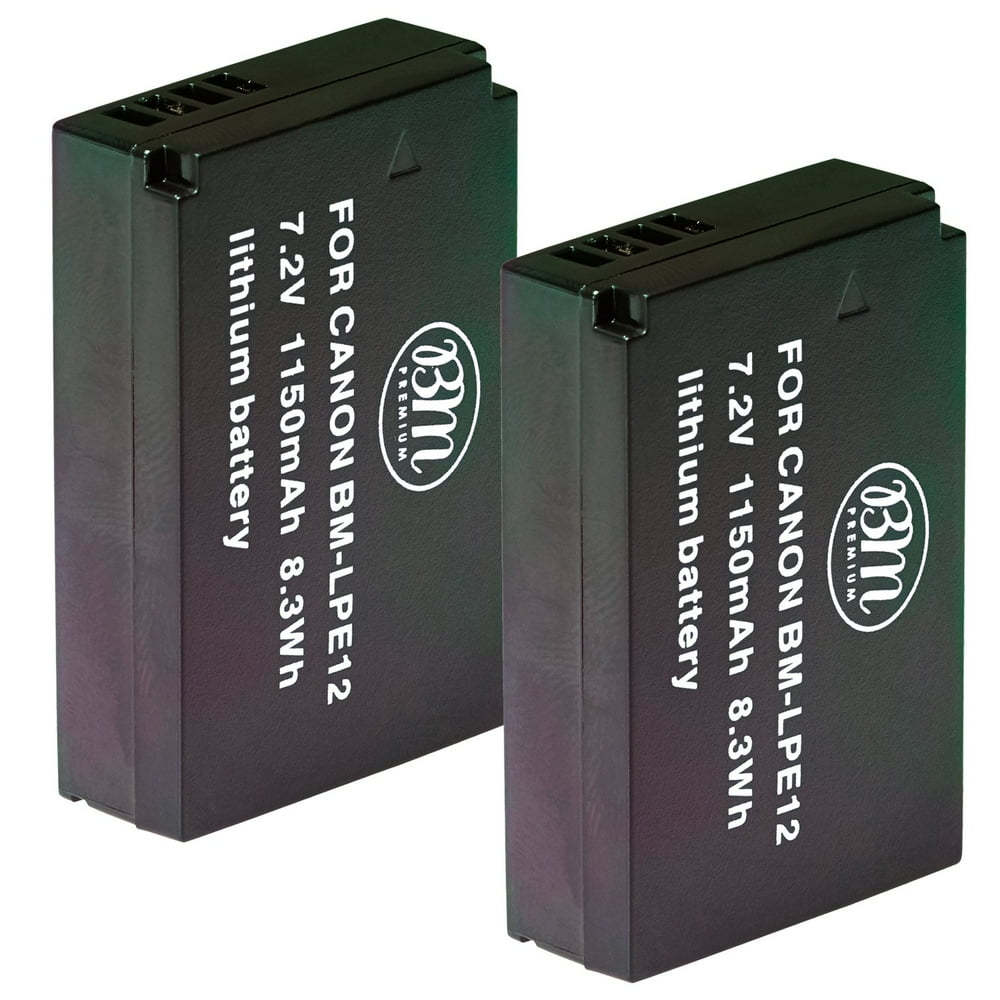 BM Premium 2Pack of LPE12 Batteries for Canon EOSM, EOS M2, EOS M10