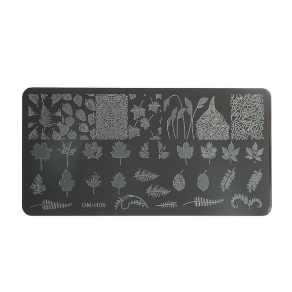 Unique Bargains 1 Pc Colorful Nail Art Stamp OM-H06 Silver Tone