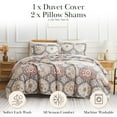 thumbnail image 2 of Southshore Fine Living Vilano Oversized Duvet Cover Set, Kilim Natural Duvet Cover, Full/Queen - Ultra-Soft Microfiber Bedding Set with Zipper Closure, Easy Care - 1 Duvet, 2 Shams, 2 of 9