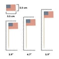thumbnail image 2 of BambooMN 3.9" American Flag Cocktail Appetizers Bamboo Toothpick Picks Stirrer Sticks for Fruit Party, Charcuterie Accessories and Drinks, 1000 Pieces, 2 of 5