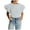 C31 White, variant on Gbsyewxs Womens Tops Short Ruffle Sleeve Crew Neck Solid Color Fashion Summer T Shirts For Women Black