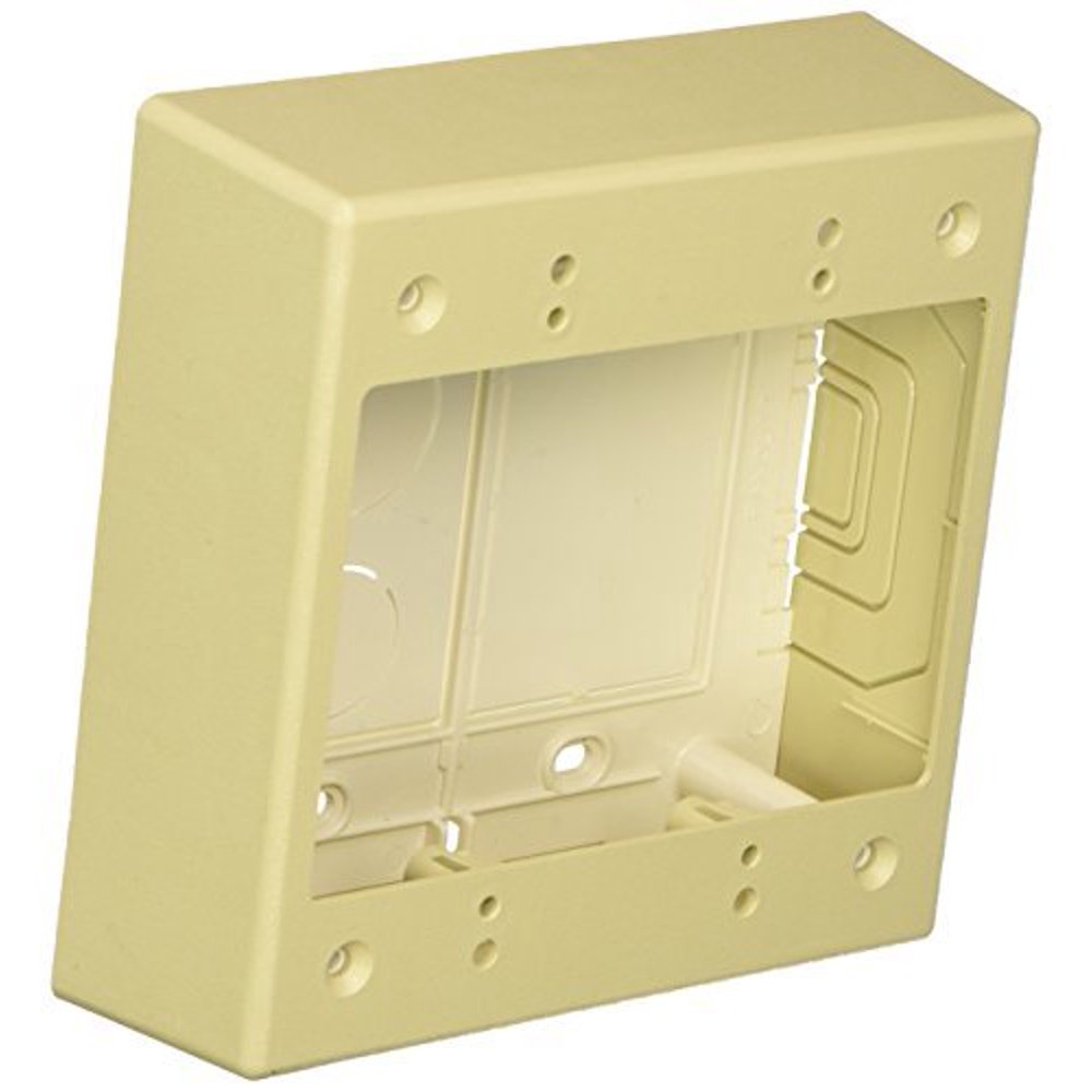 Panduit JBP2EI 2Gang Deep Outlet Box, Electric Ivory, 2Piece