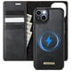 thumbnail image 2 of CaseMe Cartera for iPhone 13 Compatible con Magsafe, 2 en 1 de Piel Sintética [Bloqueo RFID] Soporte para Tarjeta con Tapa a Prueba de Golpes Cubierta Magnética Desmontable for iPhone 13 6.1", Negro, 2 of 10
