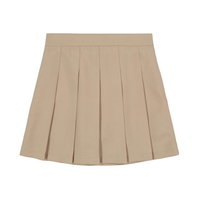 Falda IZOD Uniforme Escolar con Pretina Elástica Color Caqui Talla 14