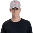 thumbnail image 2 of Snowman Face Hat Adjustable Funny Sandwich Baseball Cap Curved Visor Men Women, 2 of 6
