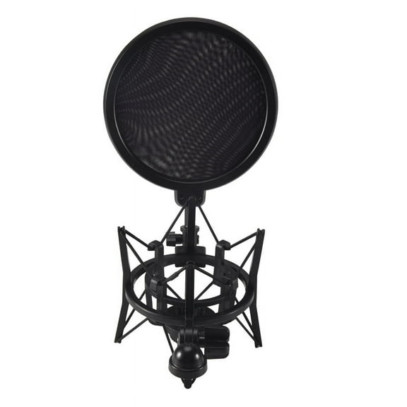 Professional Microphone Mic Shock Mount with Shield Articulating Holder Stand Bracket for Studio Broadcast