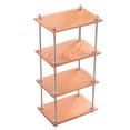 thumbnail image 1 of Estante de almacenamiento de alimentos y juegos en miniatura, estantería de almacenamiento, minimodelo de madera de cerezo, 1:6 puntos, muebles para casa de muñecas bjd, bricolaje, 1 of 6
