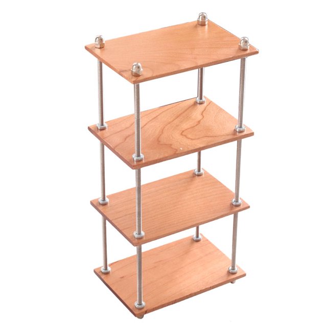 Estante de almacenamiento de alimentos y juegos en miniatura, estantería de almacenamiento, minimodelo de madera de cerezo, 1:6 puntos, muebles para casa de muñecas bjd, bricolaje