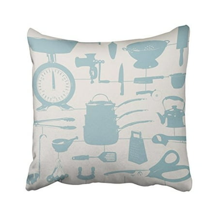 Winhome Vintage Daily Necessities Scissors Knife Scale Pattern Winhome Vintage Daily Necessities Scissors Knife Scale Pattern Decorative Pillowcases With Hidden Zipper Decor Cushion Covers Two Sides 20x20 Inches