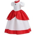 thumbnail image 2 of Super Brothers Peach Costume Girls Princess Dress Halloween Party Dress Up, 2 of 5