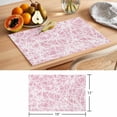 thumbnail image 6 of Spring Pink Cobweb Placemats Set of 4 Abstract Boho Farmhouse Lines Place Mats Indoor Wipeable Table Mats Washable Cloth Dining Table Placemats for Kitchen Holiday Party Home Decor 13x19 Inch, 6 of 9