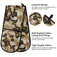 thumbnail image 4 of Dailycode Double Sided Oven Mitt with Loop Heat Resistant Kitchen Long Potholders 7" x 35" Luxury Lilies Floral Flower, 4 of 6