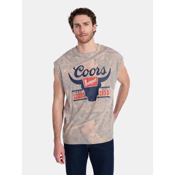 Coors Men's & Big Men's Graphic Muscle Tank Top, Sizes XS-5XL