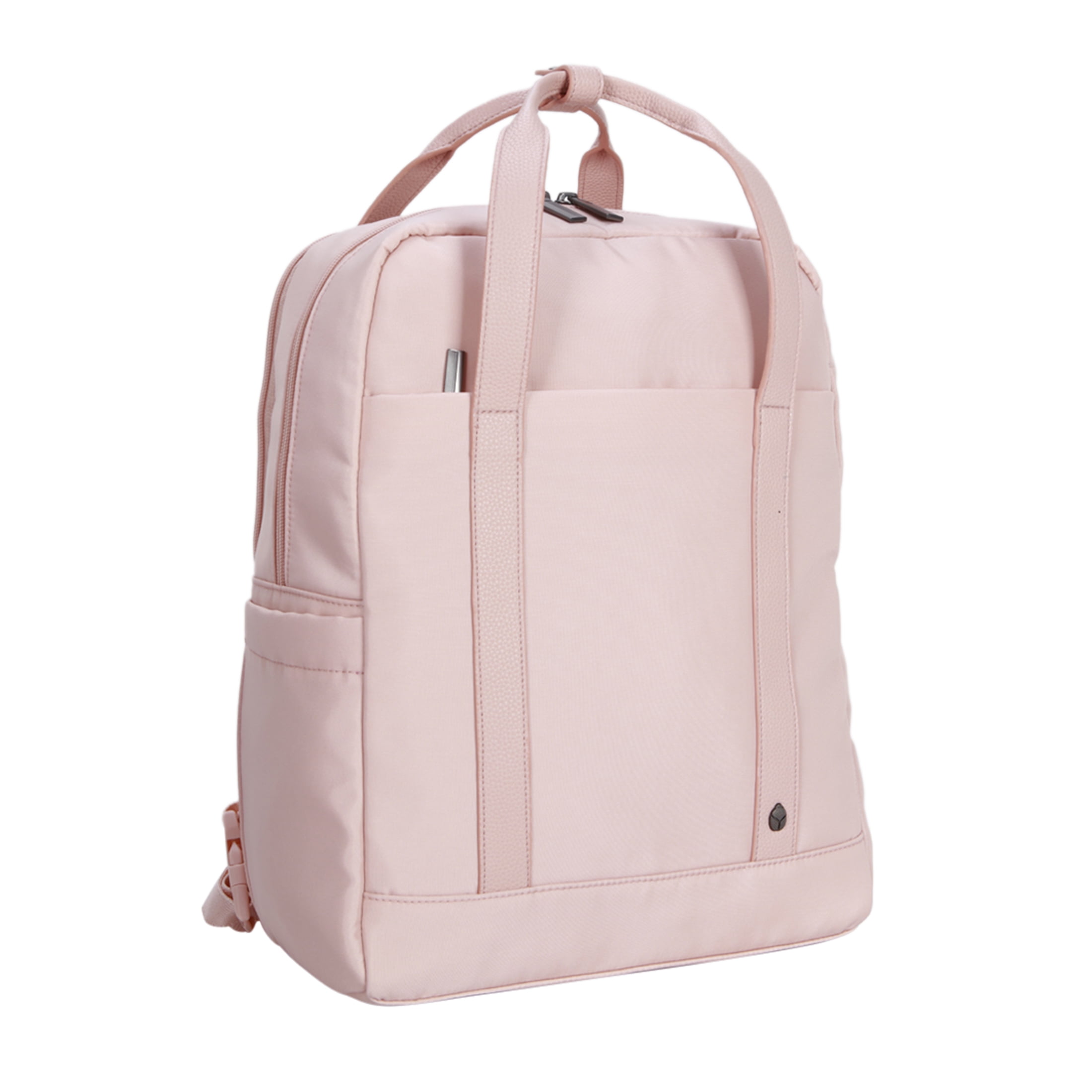 btL 16-inch Nylon Convertible Travel Backpack Tote with 15-inch Laptop Sleeve, Rose Smoke
