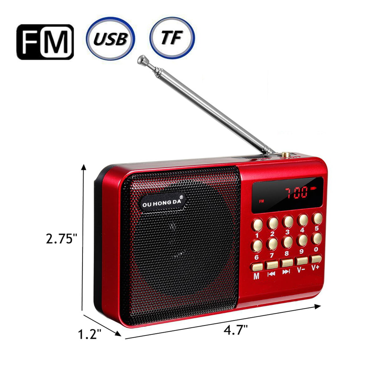 Mini Digital Portable Radio Fm Mini Radio Internet Fm Radio speaker USB SD  Card Player For Mobile Phone Pc Music Player Radv26 - Price history &  Review