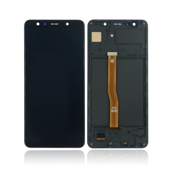 Replacement OLED Assembly With Frame Compatible For Samsung Galaxy A7 (A750 / 2018) (Aftermarket Plus) (Black)