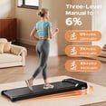 thumbnail image 6 of Primy Walking Pad with Incline, Portable Treadmill for Home, 4 in 1 Walking Pad Incline with Remote Control 300LB Capacity, 2.5HP Compact Treadmill with LED Display for Walking and Running, 6 of 8
