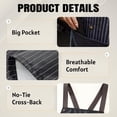 thumbnail image 3 of XSAOP Waterproof Cross-Back No-Tie Blue Cooking Apron with Detachable Absorbent Hand Towel, 3 of 13
