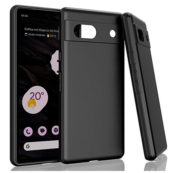 For Google Pixel 7A GWKK3 TPU 1-Piece Flexible Skin Cover Case - TPU Black