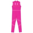 thumbnail image 6 of Yeahdor Kids Girls Sleeveless Mesh Splice Rhinestones Gymnastics Unitard Figure Skating Dance Jumpsuit Hot Pink 6, 6 of 7