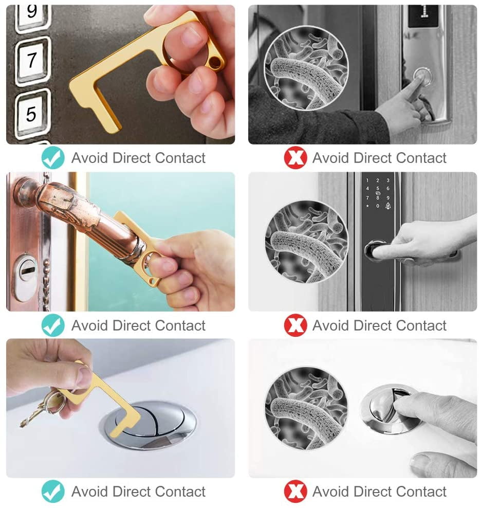 Elevator Button Safety Protection Multitools Zero Touch Reusable Handle Tools Easy to Carry 1pc Hygienic Door Handle Centory Contactless Safety Door Opener Door