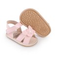 thumbnail image 5 of Nmnitkp Baby Sandals Infant Baby Girls Summer Sandals with Flower Bowknot Soft Sole Newborn First Walker Crib Dress Shoes & Anti-Slip Design Sandals, 5 of 9