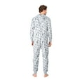 thumbnail image 3 of SLEEPHERO Adult Onesie Men Cozy Christmas Holiday Mens Onsie Pajamas Adult Pajamas For Men Flannel Adult Mens PJs Grey Penguin XX-Large, 3 of 4