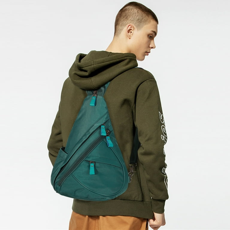 KL928 Nylon Sling Bag Small Crossbody Backpack Shoulder Casual Daypack for Cycling Hiking Travel