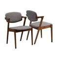 thumbnail image 5 of 3 Piece Mid Century Modern Dining Set in Dark Walnut, 5 of 5