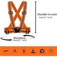 thumbnail image 2 of HANCELANT Ensemble de 2 Pcs Gilet de Sécurité Réglable Sécurité Haute Visibilité Réfléchissant Équipement Rayures Veste, 2 of 10