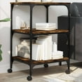 thumbnail image 1 of vidaXL Printer Stand 3-Tier Smoked Oak 50x41x75 cm Engineered Wood, 1 of 1