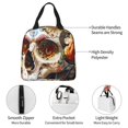thumbnail image 4 of KLL Rose Floral Skull Print Insulated Lunch Bag Women, Reusable Cute Tote Lunch Box for Adult & Men, Leakproof Cooler Lunch Bags for Work Office Travel Picnic, 4 of 6