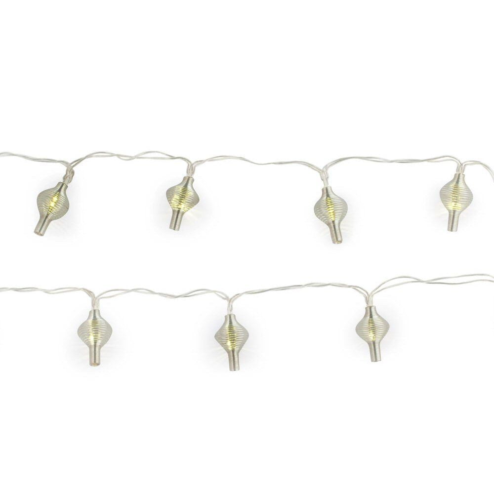Kikkerland Silver Spiral LED String Lights
