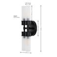 thumbnail image 3 of SAFAVIEH Joli 4-Light LED Black Metal Wall Sconce with White Shade, 3 of 8