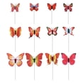 thumbnail image 1 of 12 estacas de mariposa para macetas de exterior, decoración de jardín y césped. rojo, 1 of 7
