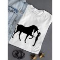thumbnail image 3 of Horse And Girl Shadows T-Shirt Men -Smartprints Designs, Male Large, 3 of 4