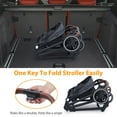 thumbnail image 6 of Foldable Twin Baby Double Stroller with Large Storage Basket and Canopy,Lightweight Travel Stroller Infant Pushchair,Dark Grey, 6 of 7