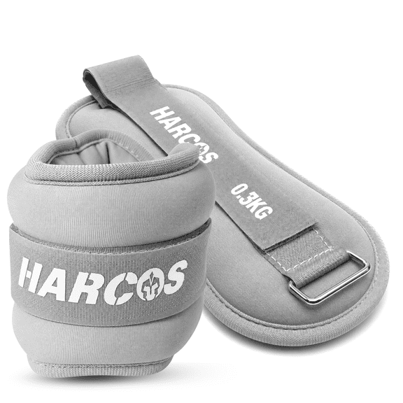 HARCOS Ankle Weights for Women & Men, Adjustable Wrist Weights Pair with Soft Neoprene Padding for Gym, Walking, Jogging, Yoga, Pilates, Cardio, Leg & Arm Workouts (Black, 0.3 KG (0.66 LB) Pair)
