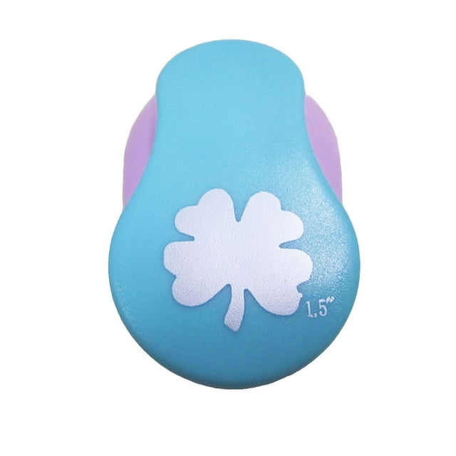 Youkk 3 Pieces Hole Puncher Paper Punchers Tool Easy Decoration Photo and Scrapbooking Multiple Patterns Album Fast Labor-saving four leaves 1.5''
