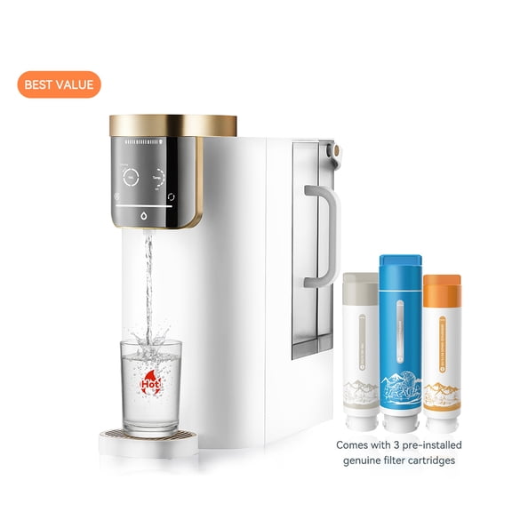NatureFlow Reverse Osmosis Water Mineralization System 10-Stage Deep Filtration, 3-Second Hot Water, pH 9.0-9.5 Alkaline Water, Easy Operation F4 2nd