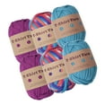 thumbnail image 2 of 6 Pieces T Shirt Yarn Bag Making Material Crocheting Hand Knitting Hand Knit Tubular Yarn Weaving Thread Yarn for Macrame Hats Scarf Cushion Style C, 2 of 9
