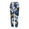thumbnail image 4 of Women's Pants Festival With0Pockets Drawstring Sweatpants Cartoon Printed Blue Trousers Pants for Women S, 4 of 4