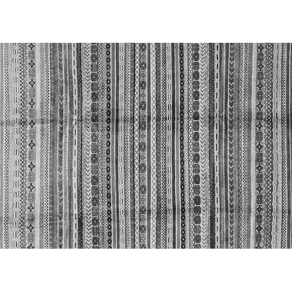 Ahgly Company Indoor Rectangle Abstract Gray Modern Area Rugs, 3' x 5'